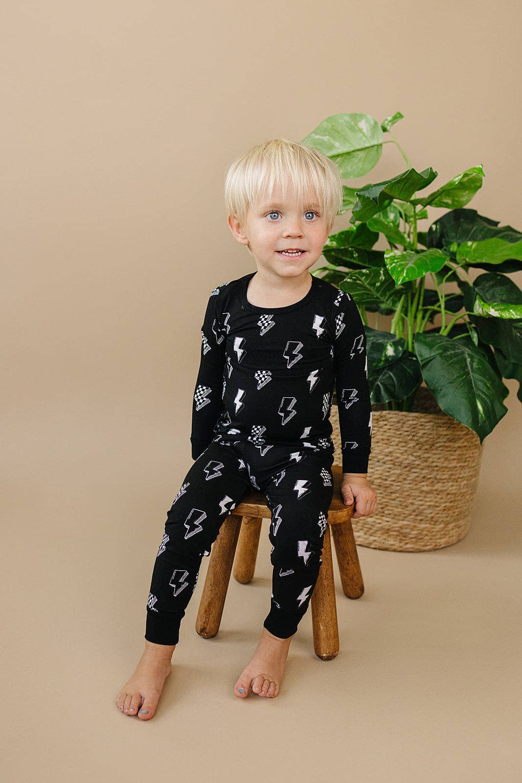 Bamboo Two Piece Set | Ink Bolts: 3T