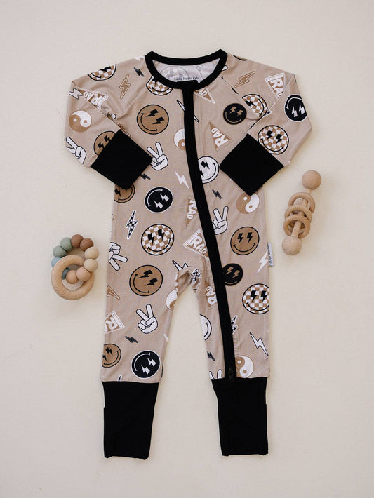 Bamboo Zip Romper | Latte Rad Vibes