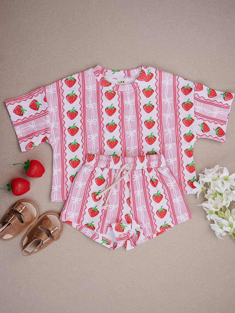 Shorts Set | Strawberry: 2T