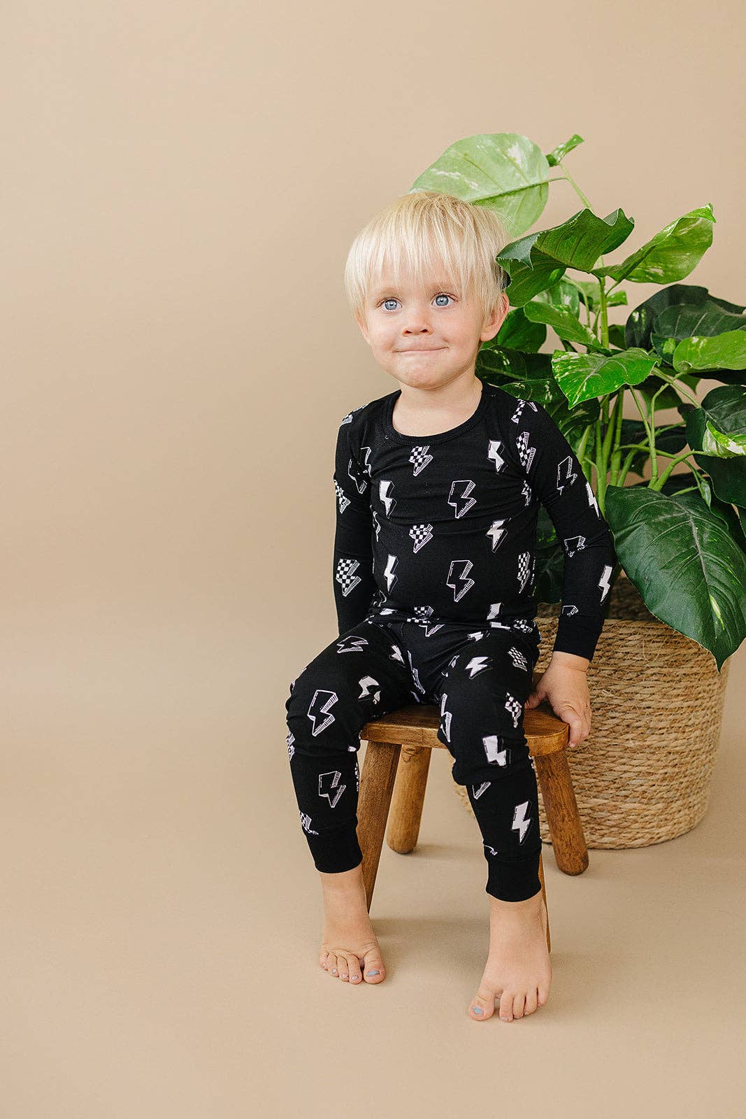 Bamboo Two Piece Set | Ink Bolts: 3T