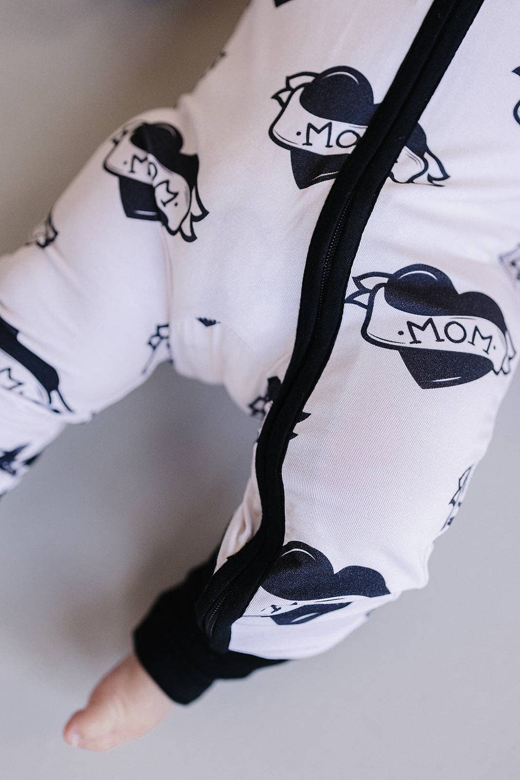 Bamboo Zip Romper | Mom Tattoo: 3-6M