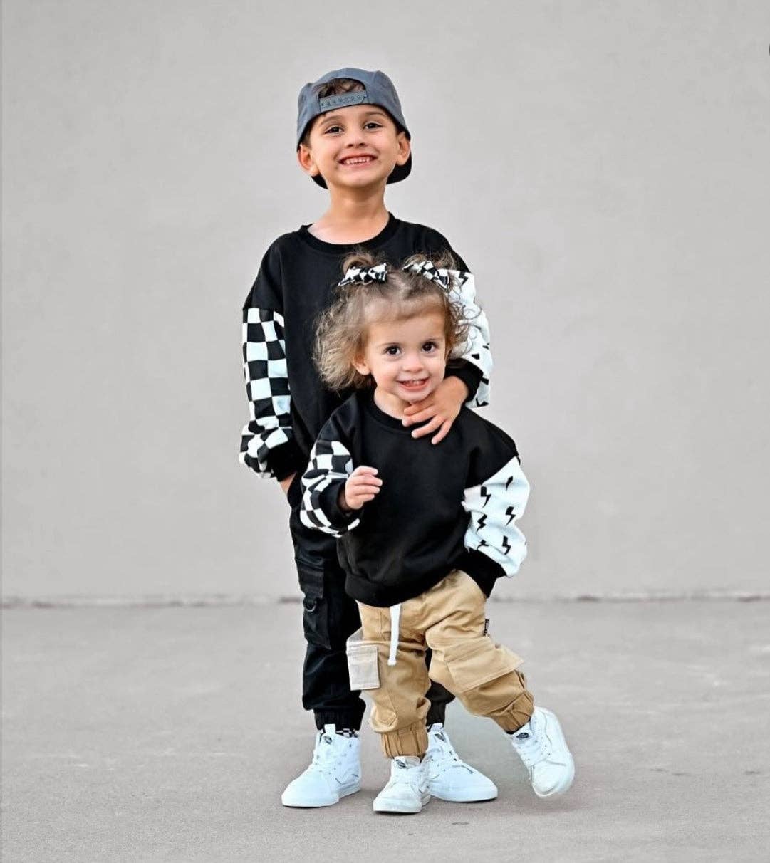 RAD • CREWNECK • CHECKERED + BOLTS: 12/18m