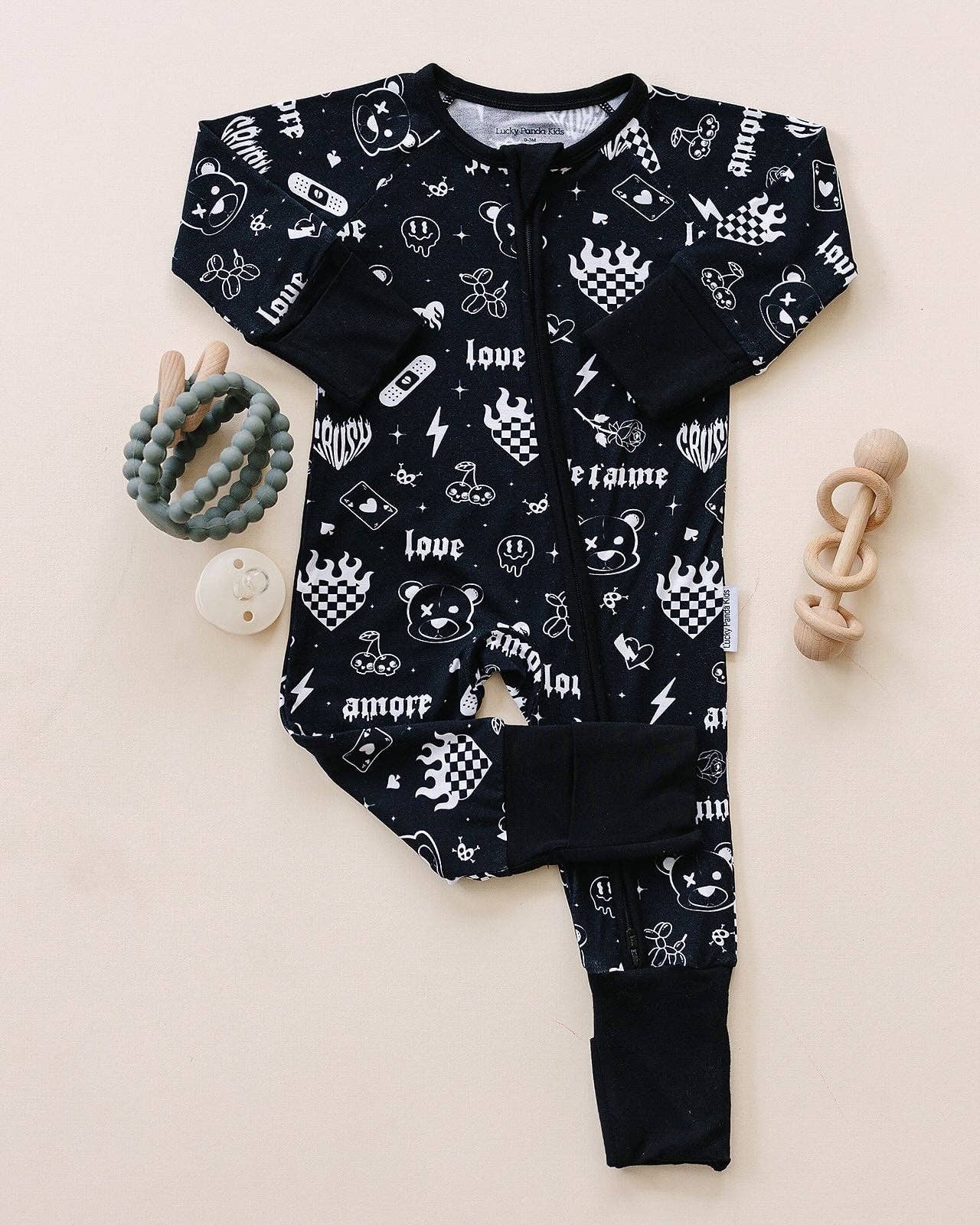 Bamboo Zip Romper | Wild Heart: 12-18M
