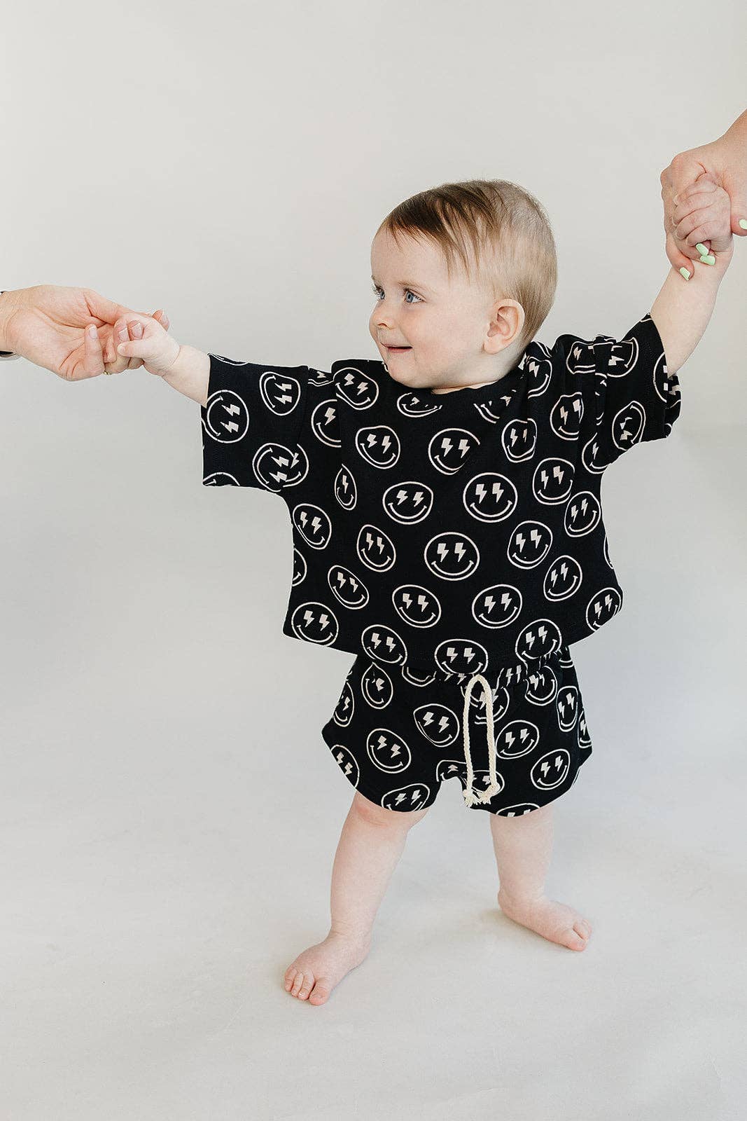 Shorts Set | Electric Smiley: 6-12M