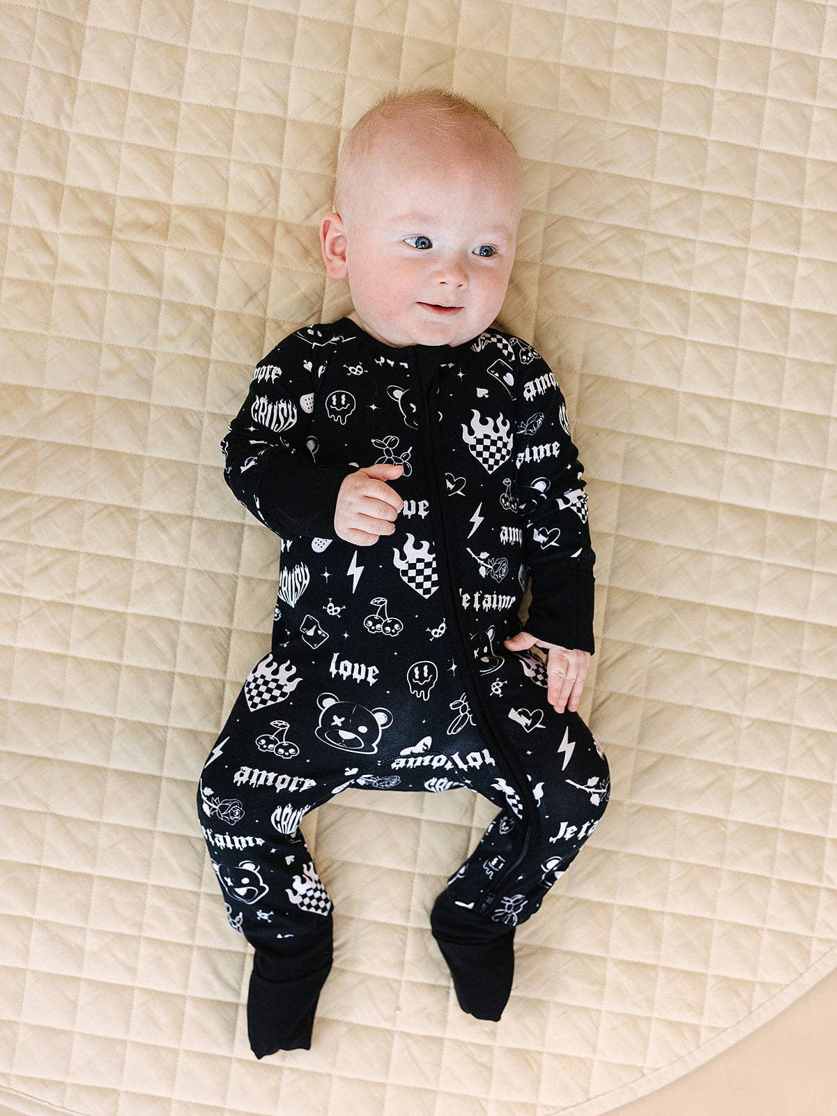 Bamboo Zip Romper | Wild Heart: 3-6M