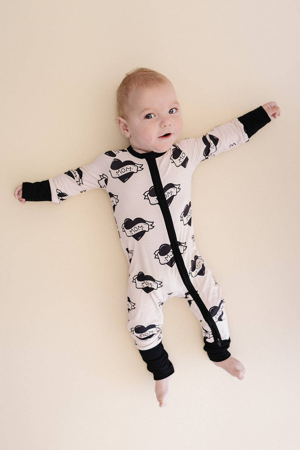 Bamboo Zip Romper | Mom Tattoo: 3-6M