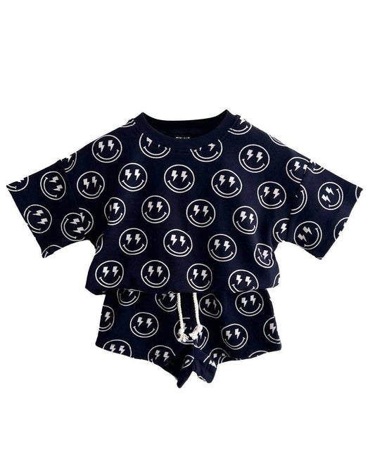 Shorts Set | Electric Smiley: 6-12M