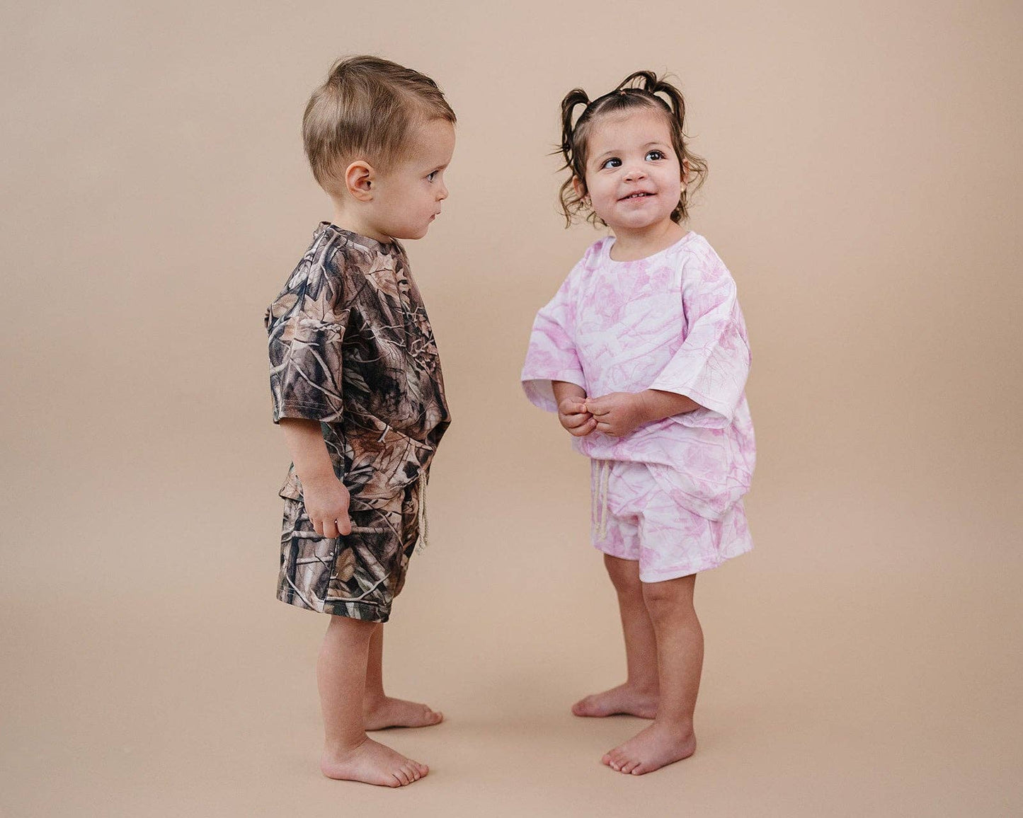 Shorts Set | Pink Camo: 12-18M