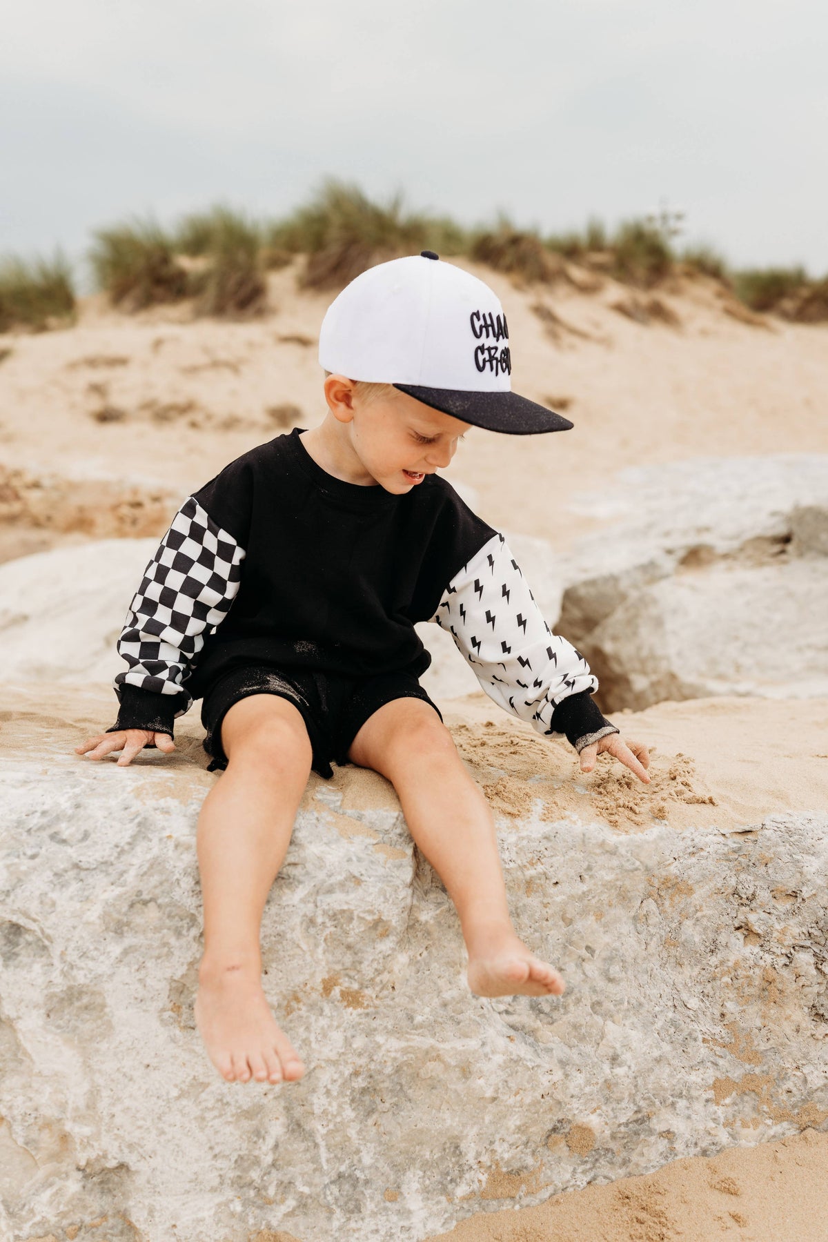 RAD • CREWNECK • CHECKERED + BOLTS: 12/18m