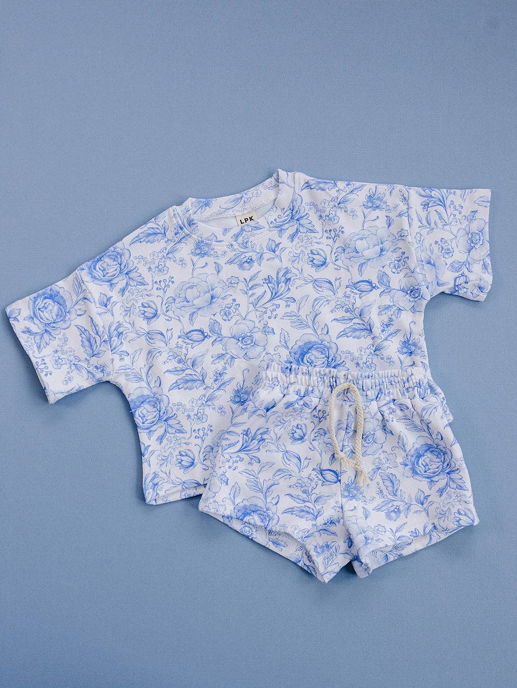 Shorts Set | Blue Flowers: 18-24M