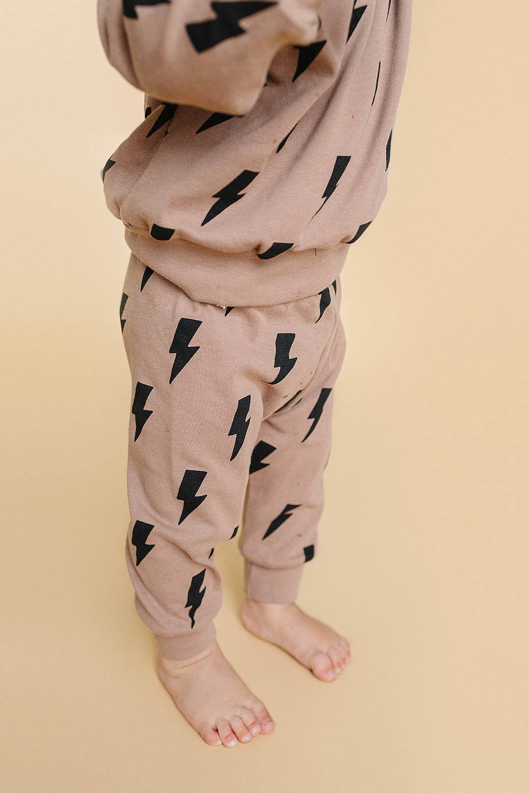 Jogger Set | Mocha Bolts: 18-24M