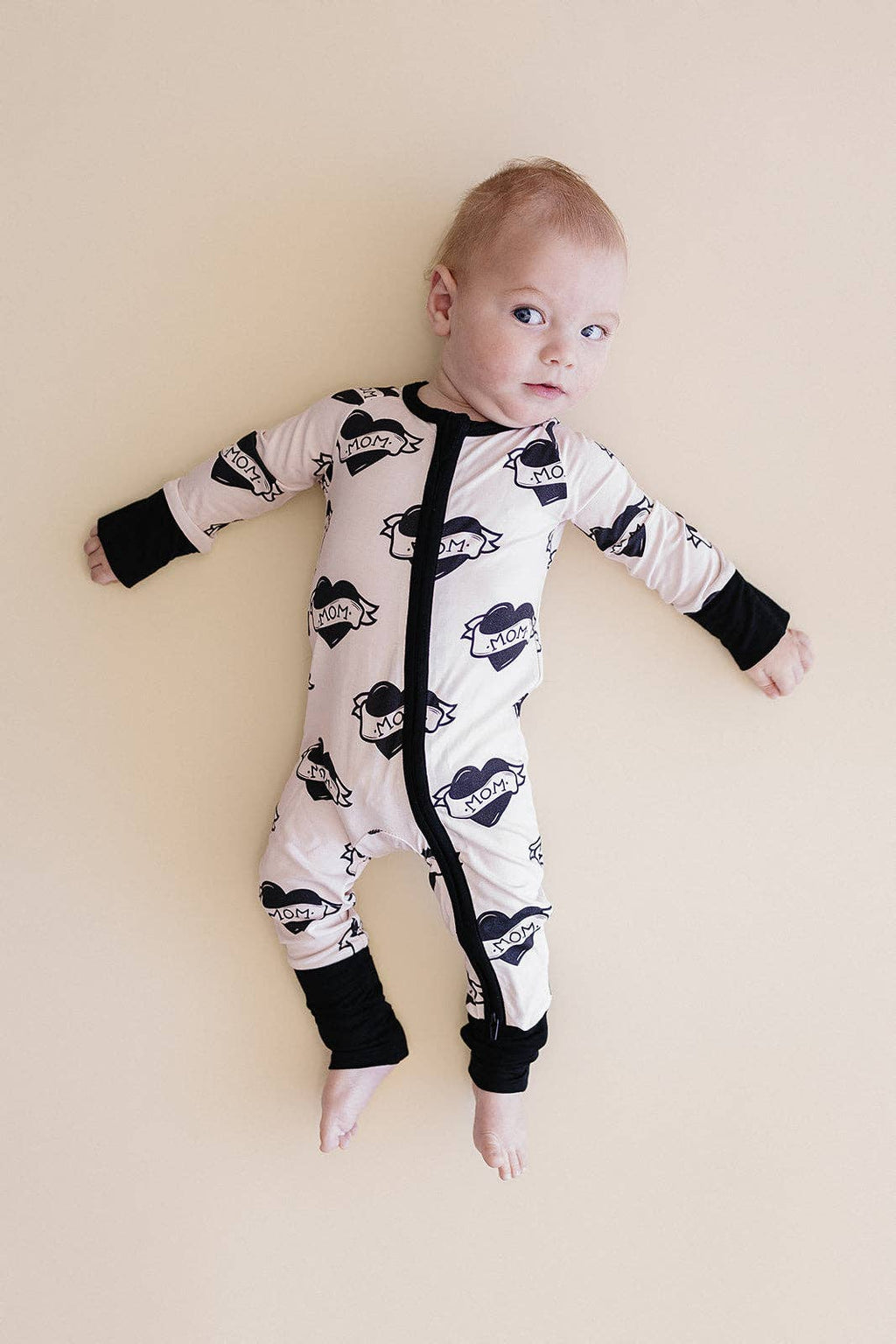 Bamboo Zip Romper | Mom Tattoo: 3-6M