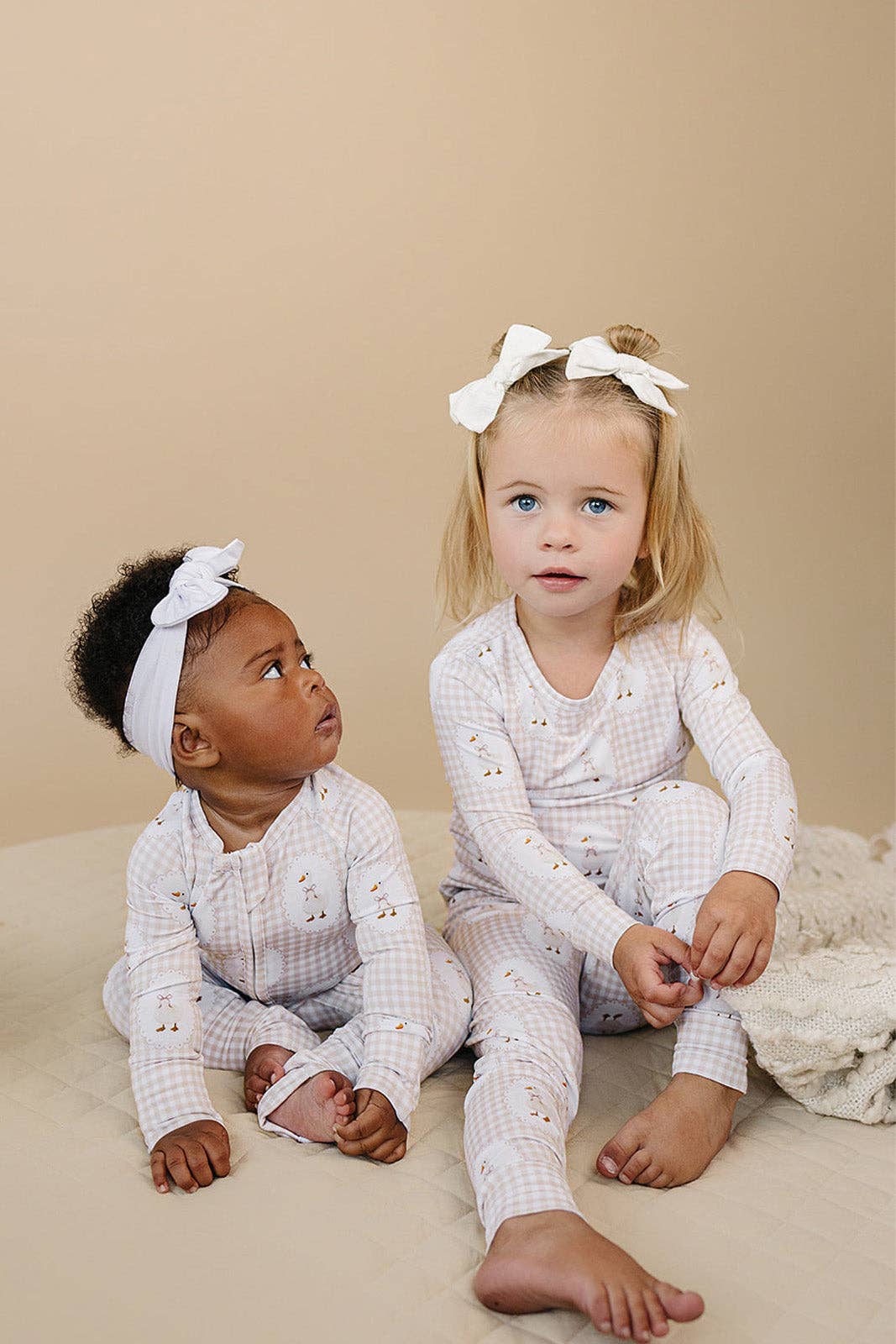 Bamboo Zip Romper | Gingham & Goose: 12-18M