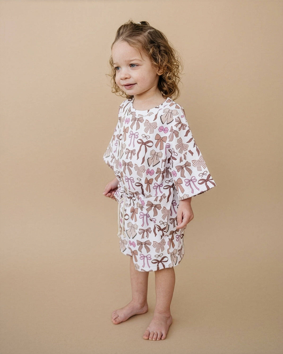 Shorts Set | Mocha Bows: 2T