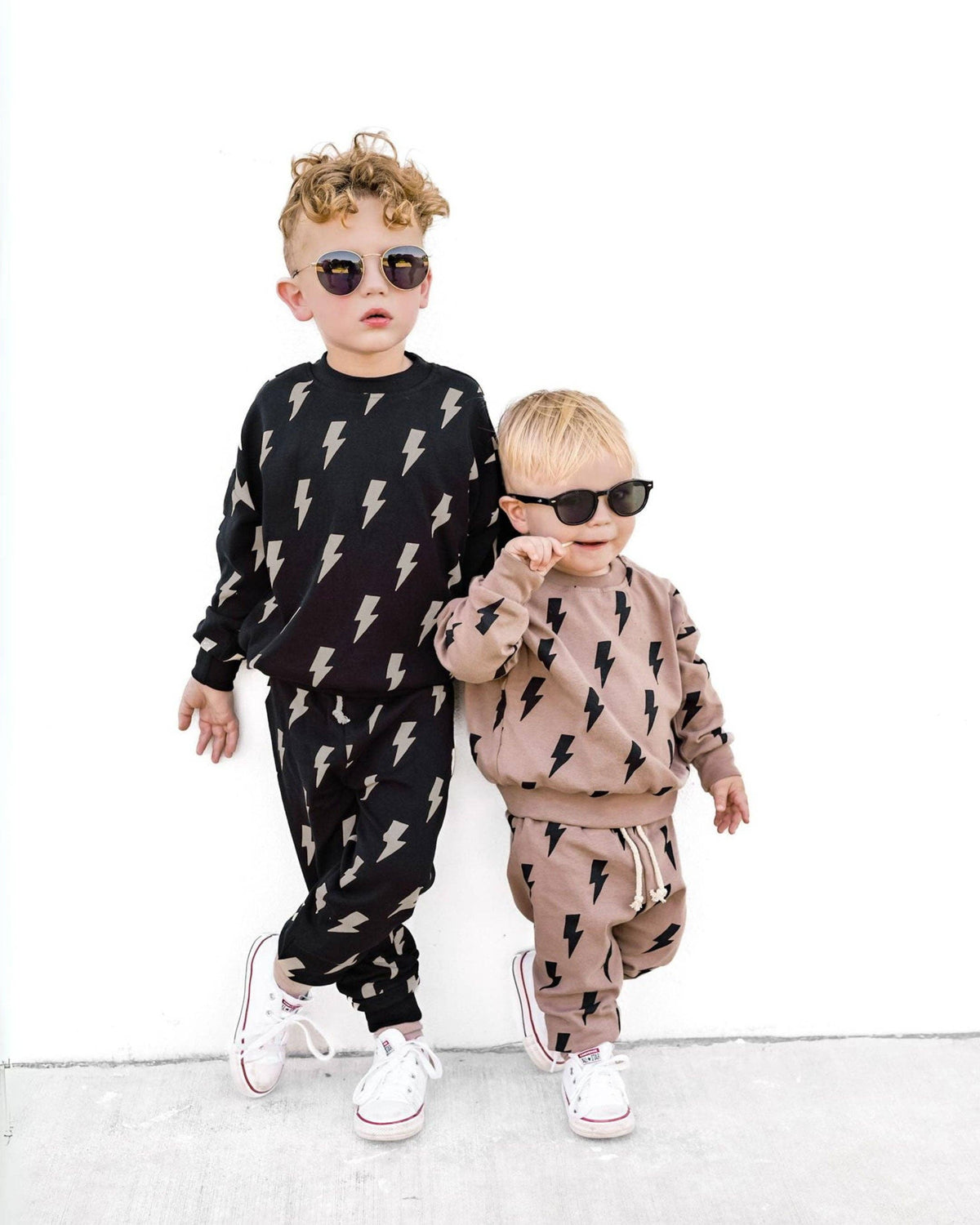 Jogger Set | Mocha Bolts: 18-24M
