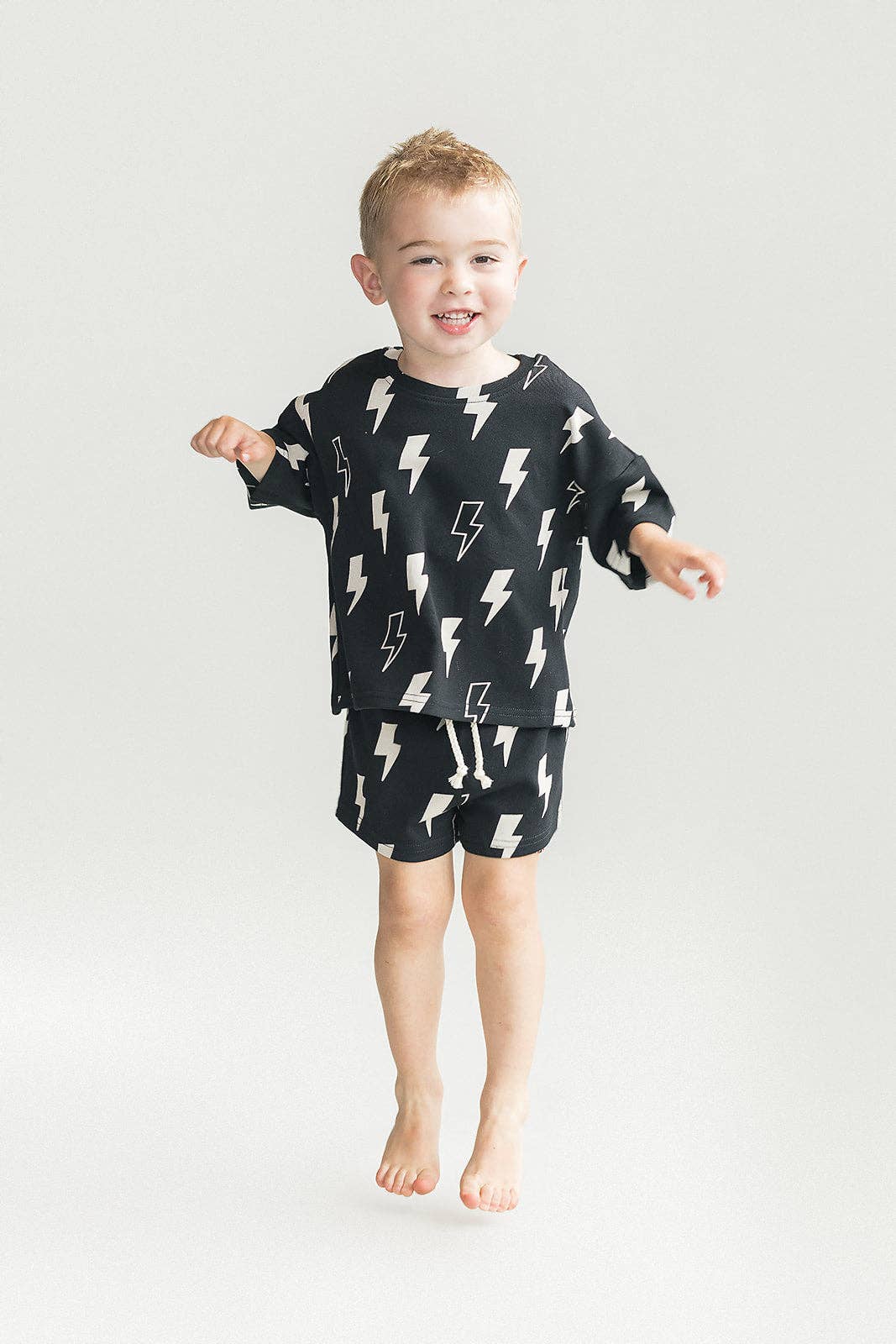 Shorts Set | Black Bolts: 12-18M