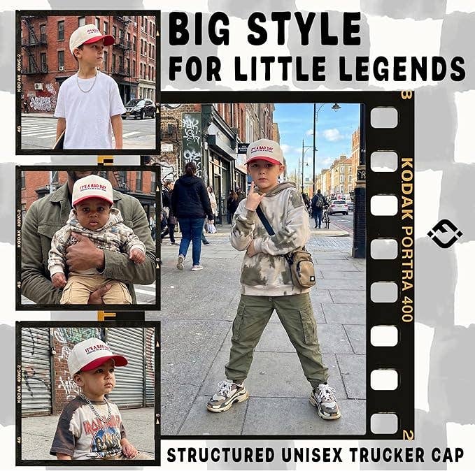 Kid/Baby 2-Tone Cap: It's a Bad Day to Be a Hot Dog: Kids (2-9 Years)