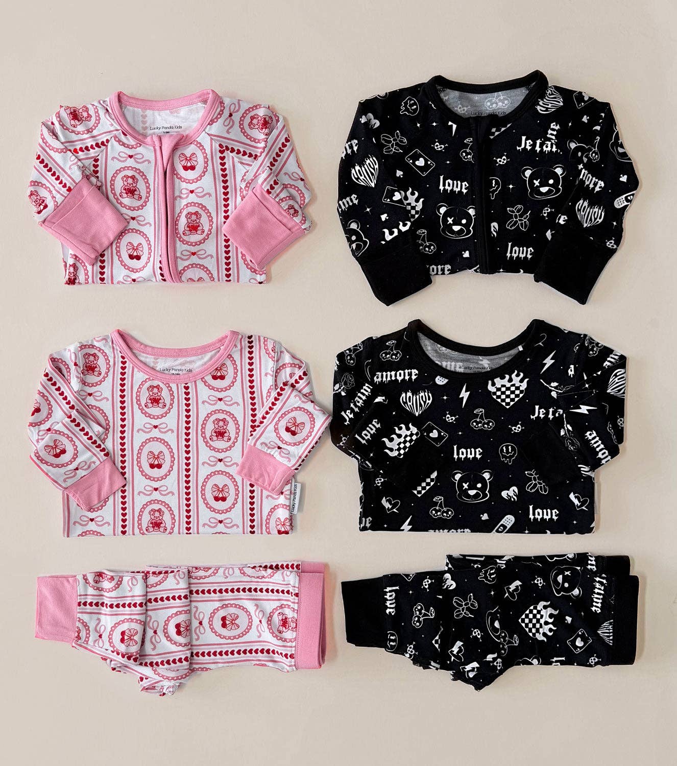 Bamboo Zip Romper | Cherry Bear: 6-12M